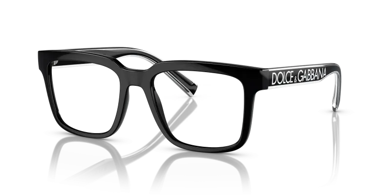กรอบแว่นสายตา Dolce & Gabbana DG5101-501 Black แว่นสายตา Dolce & Gabbana DG5101-501 มุมเฉียง สีดำ สำหรับผู้ชาย