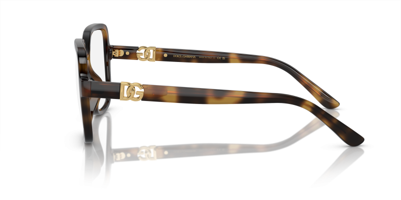 แว่นสายตา Dolce & Gabbana DG5105U-502 มุมข้าง ขาแว่นสีฮาวานา