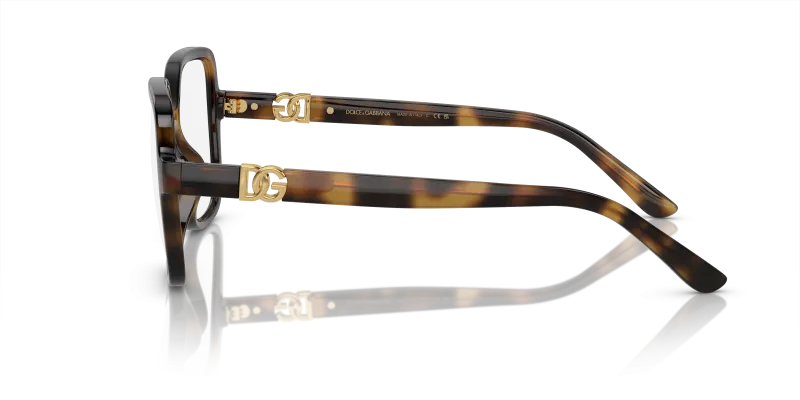 แว่นสายตา Dolce & Gabbana DG5105U-502 มุมข้าง ขาแว่นสีฮาวานา