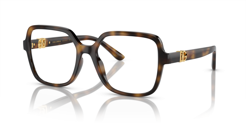 กรอบแว่นสายตา Dolce & Gabbana DG5105U-502 Havana แว่นสายตา Dolce & Gabbana DG5105U-502 มุมเฉียง สีฮาวานา สำหรับผู้หญิง