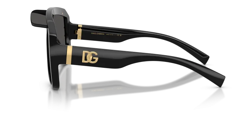 แว่นกันแดด Dolce & Gabbana DG6205-501/87 มุมข้าง ขาแว่นสีดำ