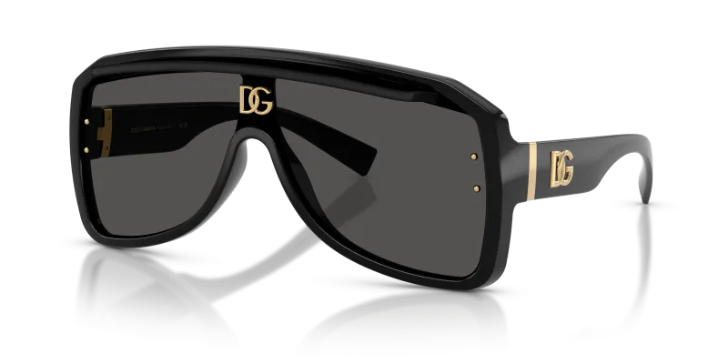 แว่นกันแดด Dolce & Gabbana DG6205-501/87 Black Dark Grey แว่นกันแดด Dolce & Gabbana DG6205-501/87 มุมเฉียง สีดำ สำหรับผู้ใช้ทุกเพศ