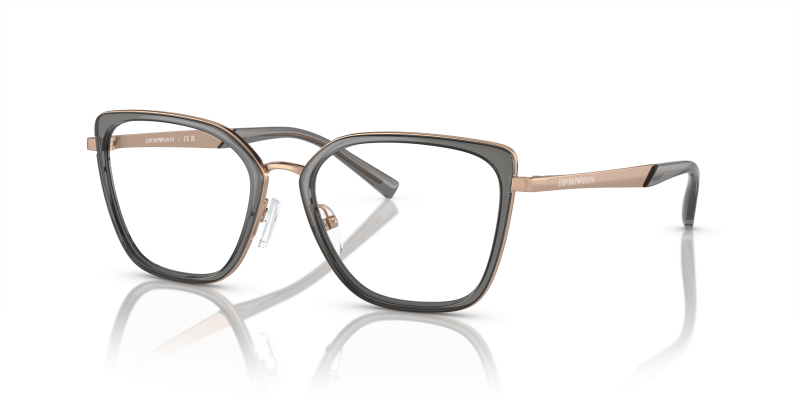 แว่นสายตา Emporio Armani EA1152-3361 มุมเฉียง สีทองชมพูประกาย สำหรับผู้หญิง