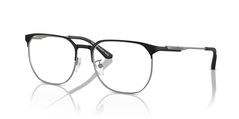 กรอบแว่นสายตา Emporio Armani EA1158D-3001 Matte Black Gunmetal แว่นสายตา Emporio Armani EA1158D-3001 มุมเฉียง สีดำด้าน/กันเมทัล สำหรับผู้ชาย