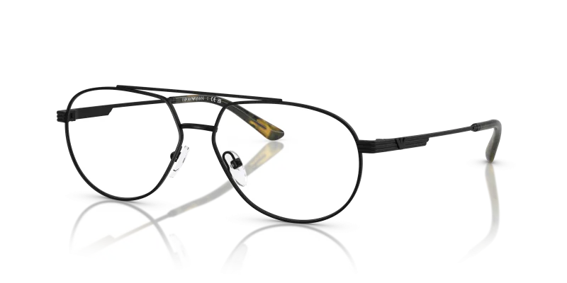 กรอบแว่นสายตา Emporio Armani EA1165-3001 Matte Black แว่นสายตา Emporio Armani EA1165-3001 มุมเฉียง สีดำด้าน สำหรับผู้ชาย