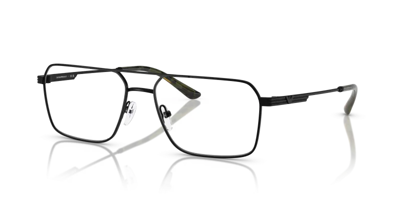 กรอบแว่นสายตา Emporio Armani EA1166-3001 Matte Black แว่นสายตา Emporio Armani EA1166-3001 มุมเฉียง สีดำด้าน สำหรับผู้ชาย