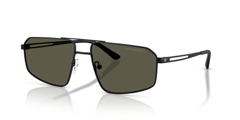 แว่นกันแดด Emporio Armani EA2173-300187 มุมเฉียง สีดำด้าน สำหรับผู้ชาย