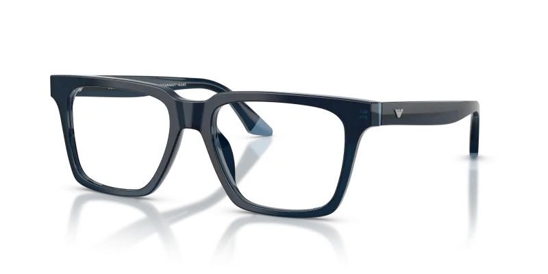 กรอบแว่นสายตา Emporio Armani EA3272U-6317 Opal Blue แว่นสายตา Emporio Armani EA3272U-6317 มุมเฉียง สีน้ำเงินโอปอล สำหรับผู้ชาย