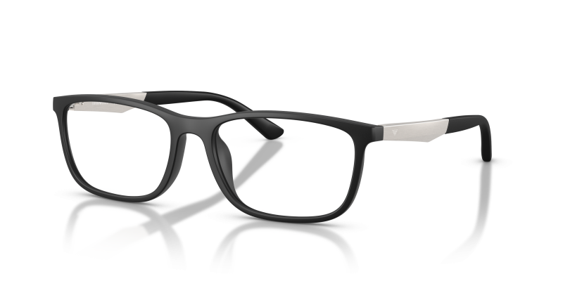 กรอบแว่นสายตา Emporio Armani EA3280U-6372 Matte Black แว่นสายตา Emporio Armani EA3280U-6372 มุมเฉียง สีดำด้าน สำหรับผู้ชาย