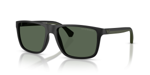 แว่นกันแดด Emporio Armani EA4033-500171 มุมเฉียง สีดำด้าน สำหรับผู้ชาย