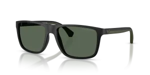 แว่นกันแดด Emporio Armani EA4033-500171 มุมเฉียง สีดำด้าน สำหรับผู้ชาย