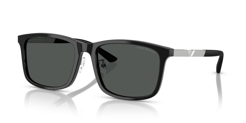 แว่นกันแดด Emporio Armani EA4241D-501787 Shiny Black Dark Grey แว่นกันแดด Emporio Armani EA4241D-501787 มุมเฉียง สีดำประกาย สำหรับผู้ชาย