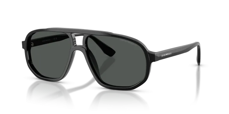 แว่นกันแดด Emporio Armani EA4263U-501787 Shiny Black Dark Grey แว่นกันแดด Emporio Armani EA4263U-501787 มุมเฉียง สีดำประกาย สำหรับผู้ชาย