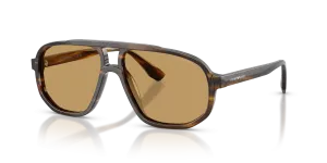 แว่นกันแดด Emporio Armani EA4263U-632673 มุมเฉียง สี Striped Dark Green สำหรับผู้ชาย
