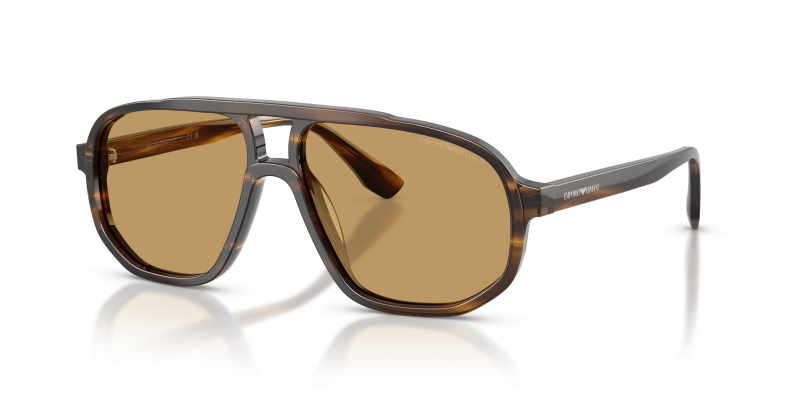 แว่นกันแดด Emporio Armani EA4263U-632673 มุมเฉียง สี Striped Dark Green สำหรับผู้ชาย