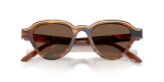 แว่นกันแดด Emporio Armani EA4264U-633973 Striped Dark Brown Brown แว่นกันแดด Emporio Armani EA4264U-633973 close-up ด้านหน้า