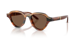 แว่นกันแดด Emporio Armani EA4264U-633973 มุมเฉียง สีน้ำตาลเข้มแถบ สำหรับผู้ชาย