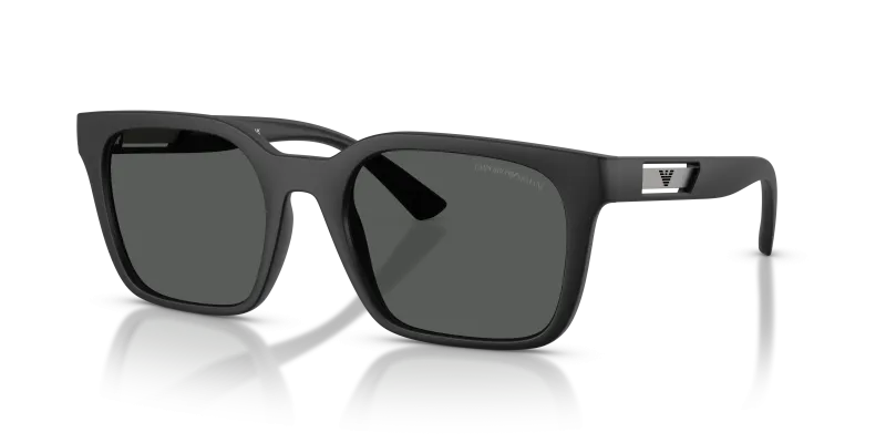 แว่นกันแดด Emporio Armani EA4269F-500987 Matte Black Dark Grey แว่นกันแดด Emporio Armani EA4269F-500987 มุมเฉียง สีดำด้าน สำหรับผู้ชาย