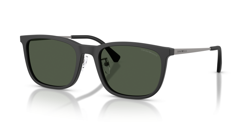 แว่นกันแดด Emporio Armani EA4275D-50019A มุมเฉียง สีดำด้าน สำหรับผู้ชาย
