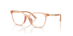 แว่นสายตา Emporio Armani EK3011U-6347 มุมเฉียง สี Shiny Transparent Beige สำหรับเด็กผู้หญิง