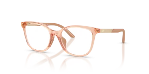 แว่นสายตา Emporio Armani EK3011U-6347 มุมเฉียง สี Shiny Transparent Beige สำหรับเด็กผู้หญิง