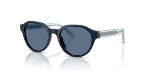 แว่นกันแดด Emporio Armani EK4008U-638280 มุมเฉียง สีน้ำเงินประกาย สำหรับเด็กผู้ชาย