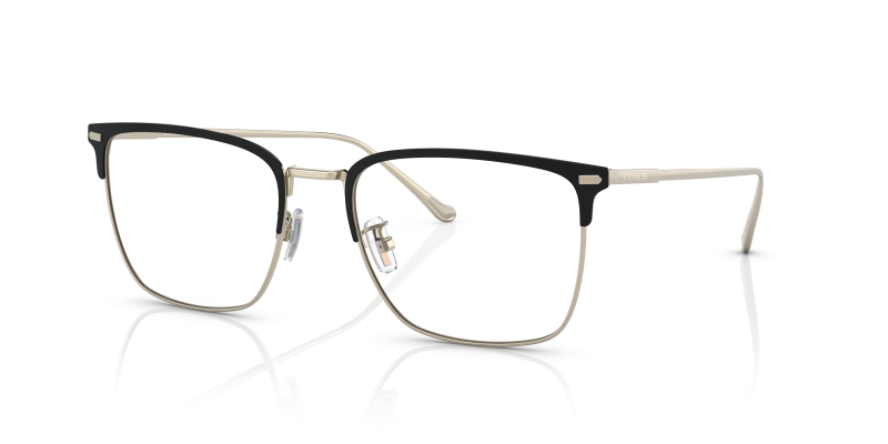 กรอบแว่นสายตา Coach HC5149T-9005 Black / Light Gold แว่นสายตา Coach HC5149T-9005 มุมเฉียง สีดำ / ทองอ่อน สำหรับผู้ชาย