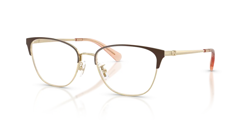 กรอบแว่นสายตา Coach HC5202-9505 Light Gold Brown แว่นสายตา Coach HC5202-9505 มุมเฉียง สีทองอ่อน/น้ำตาล สำหรับผู้หญิง
