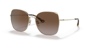 แว่นกันแดด Coach HC7133-9005T5 มุมเฉียง สีทองอ่อนประกาย สำหรับผู้หญิง