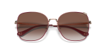 แว่นกันแดด Coach HC7133-94038D Shiny Rose Gold Burgundy Gradient แว่นกันแดด Coach HC7133-94038D close-up ด้านหน้า