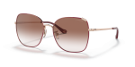 แว่นกันแดด Coach HC7133-94038D Shiny Rose Gold Burgundy Gradient แว่นกันแดด Coach HC7133-94038D มุมเฉียง สี Shiny Rose Gold/Burgundy Front สำหรับผู้หญิง