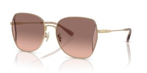แว่นกันแดด Coach HC7158D-942913 มุมเฉียง สีทองอ่อนประกาย สำหรับผู้หญิง