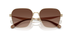 แว่นกันแดด Coach HC7168-9005T5 Shiny Light Gold Brown Gradient Polarized แว่นกันแดด Coach HC7168-9005T5 close-up ด้านหน้า