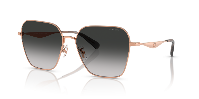 แว่นกันแดด Coach HC7168-93313C Shiny Rose Gold Grey Gradient แว่นกันแดด Coach HC7168-93313C มุมเฉียง สีทองชมพูประกาย สำหรับผู้หญิง