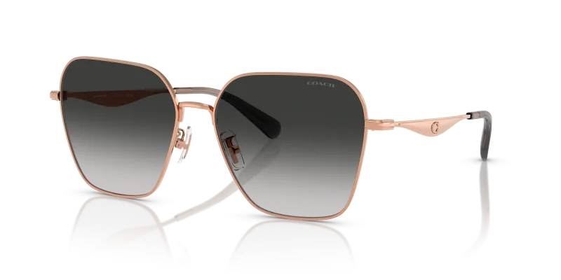 แว่นกันแดด Coach HC7168-93313C Shiny Rose Gold Grey Gradient แว่นกันแดด Coach HC7168-93313C มุมเฉียง สีทองชมพูประกาย สำหรับผู้หญิง