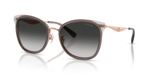 แว่นกันแดด Coach HC7170-94543C มุมเฉียง ทองกุหลาบ/สีเทาเข้ม สำหรับผู้หญิง