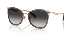 แว่นกันแดด Coach HC7170-94543C มุมเฉียง ทองกุหลาบ/สีเทาเข้ม สำหรับผู้หญิง