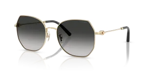 แว่นกันแดด Coach HC7175-90053C มุมเฉียง สีทองอ่อนประกาย สำหรับผู้หญิง