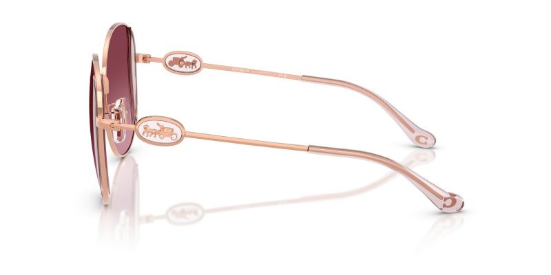 แว่นกันแดด Coach HC7176B-93318H มุมข้าง ขาแว่นสีทองชมพูประกาย