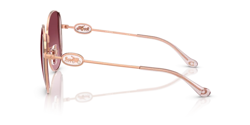 แว่นกันแดด Coach HC7176B-93318H มุมข้าง ขาแว่นสีทองชมพูประกาย