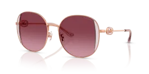 แว่นกันแดด Coach HC7176B-93318H มุมเฉียง สีทองกุหลาบแวววาว/กุหลาบ สำหรับผู้หญิง