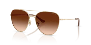 แว่นกันแดด Coach HC7182-900574 มุมเฉียง สีทองอ่อนประกาย สำหรับผู้หญิง