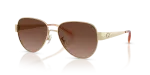 แว่นกันแดด Coach HC7186-900587 Shiny Light Gold Brown Gradient Polarized แว่นกันแดด Coach HC7186-900587 มุมเฉียง สีทองอ่อนประกาย สำหรับผู้หญิง