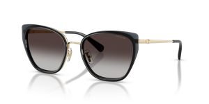 แว่นกันแดด Coach HC7187-94848G มุมเฉียง สี Gold/Smoke สำหรับผู้หญิง