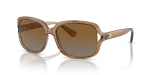 แว่นกันแดด Coach HC8169-5561T5 Transparent Brown Brown Grey Gradient Polarized แว่นกันแดด Coach HC8169-5561T5 มุมเฉียง สีน้ำตาลโปร่งใส สำหรับผู้หญิง