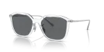 แว่นกันแดด Coach HC8355-511181 Clear Grey Solid Polarized แว่นกันแดด Coach HC8355-511181 มุมเฉียง สีใส สำหรับผู้ชาย