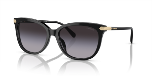แว่นกันแดด Coach HC8378U-50028G มุมเฉียง สีดำ สำหรับผู้หญิง