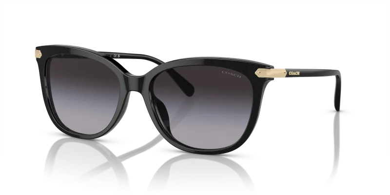 แว่นกันแดด Coach HC8378U-50028G Black Grey Gradient แว่นกันแดด Coach HC8378U-50028G มุมเฉียง สีดำ สำหรับผู้หญิง
