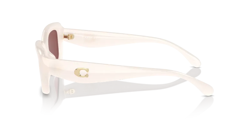 แว่นกันแดด Coach HC8390U-580575 มุมข้าง ขาแว่นสี Milky Cloud