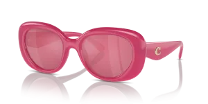 แว่นกันแดด Coach HC8391U-58069L มุมเฉียง สี Milky Magenta สำหรับผู้หญิง